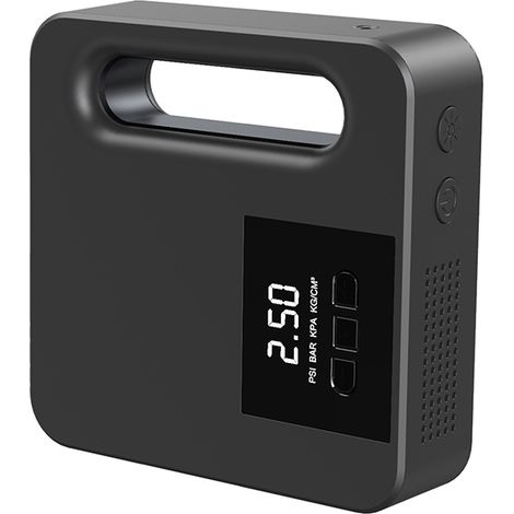 Compresseur Pompe à Air pour Gonfler Pneus 12V Voiture Portable Écran Numérique Noir avec Lampe LED (1/4)