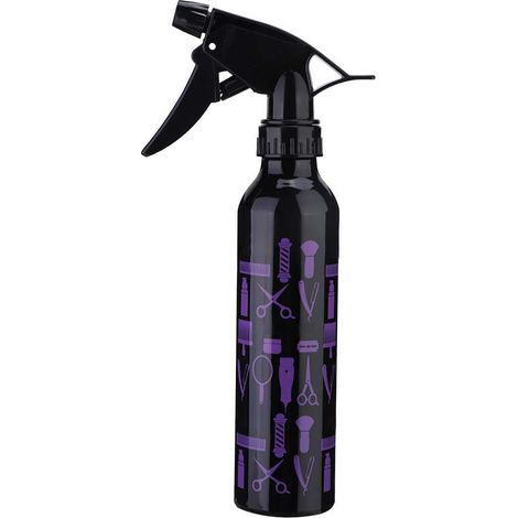 Bouteille de Pulvérisation pour Coiffure 300ml - Arrosoir à Eau pour Salon et Barbier (Noir Violet) (1/5)