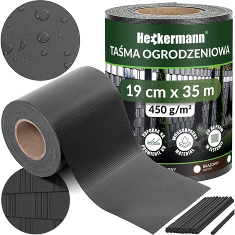 Heckermann Zaunband 19 cm x 35 m - Dunkelgrau