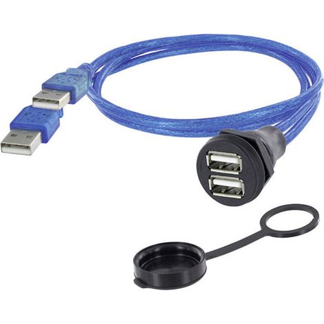 2 x USB 2.0 Typ A Chassisbuchse, Einbau 1310-1028-01 M22 1310-1028-01 encitech Inhalt: 1 St. (1/2)