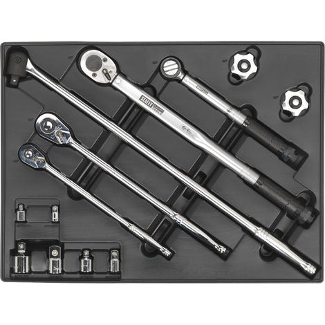 Sealey TBT32 Tool Tray with Ratchet, Torque Wrench, Breaker Bar & Socket Adaptor (1/4)