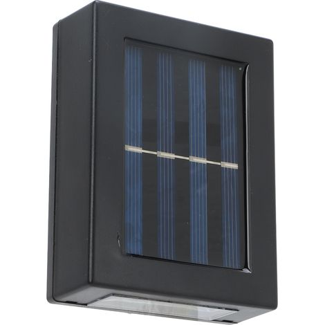 Solarbetriebene LED-Laterne mit integriertem Akku und 2 weißen LEDs für Zaun, Garten, Terrasse und Außendekoration (1/5)