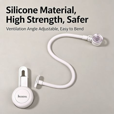 Support Porte Lave-Linge Houbei Blanc Silicone Aimanté Flexible Anti-Moisissure Ventilation Sans Installation 60mm (1/4)