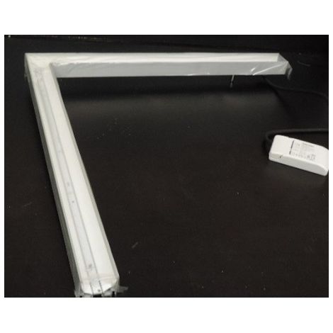 Luminaire LED 18W suspendu en angle 90° profilé 590x590mm 4000K 1800lm pour ligne continue 230V IK07 IP20 SUNNY-M SUSP (1/3)