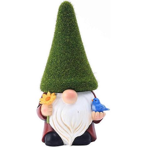 Statue résine gnome jardin, figurine nain sans visage, décoration miniature maison, poupée faciès neutre, ornement extérieur intérieur.