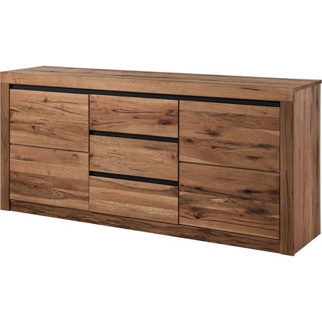 Sideboard Wildeiche / Zerreiche 185x43x80 braun geölt MONTREUX 355 (1/4)