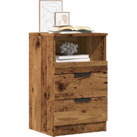 Nachttisch Altholz-Optik 40x36x65 cm Holzwerkstoff