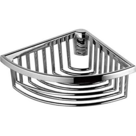 Etagère et rangement de douche,Universal Panier d'angle filaire pour douche, amovible, fixation murale invisible, Chrome,Chendyy (1/5)