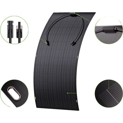 Pannello solare, potenza nominale di 120 W, spessore 2 mm, impermeabile IP67, efficienza di conversione del 18,66%, compatibile con camper e imbarcazioni. (1/5)