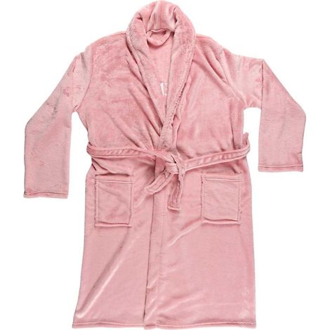 Robe de Chambre Sherpa "Flemme de Ouf" Rose