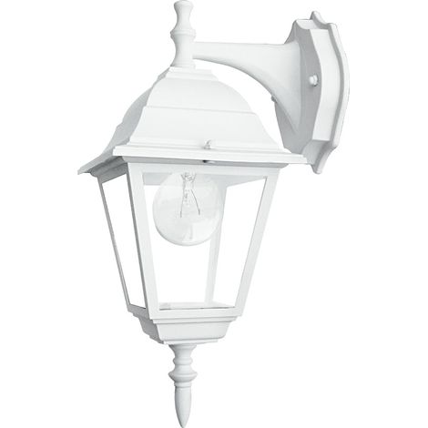 "Applique da esterno ROMA in alluminio bianco e vetro"