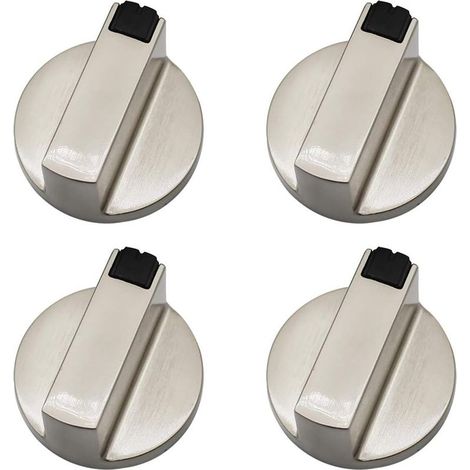 Bouton Cuisinière à Gaz - Lot de 4 Boutons de Commande en Métal 6 mm pour Four et Cuisinière (1/5)