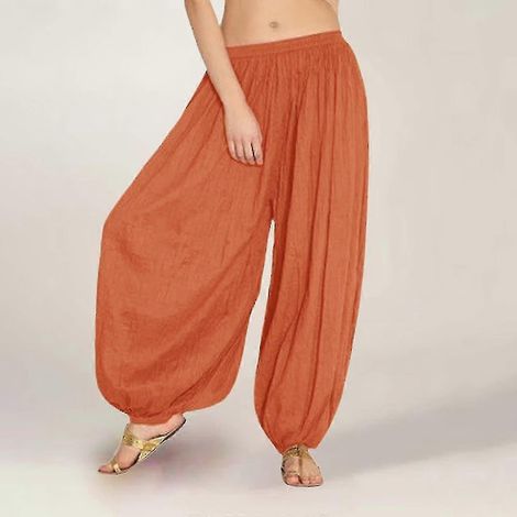 Pantalon de yoga pour femme, style harem, ample, avec cordon de serrage, idéal pour la danse du ventre et le yoga. Disponible en vert, blanc et noir. Vêtements de sport d'hiver, coupe ample et décontr (1/5)
