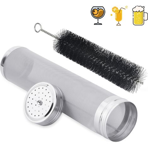 Siebfilter aus Edelstahl 304 für Bierbrauen und Saftherstellung, inklusive Reinigungsbürste (1/5)