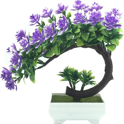 Lotus Lunaire Artificiel - Plante Simulée En Pot - Décoration Intérieure Et Extérieure - Couleur Violette (1/3)