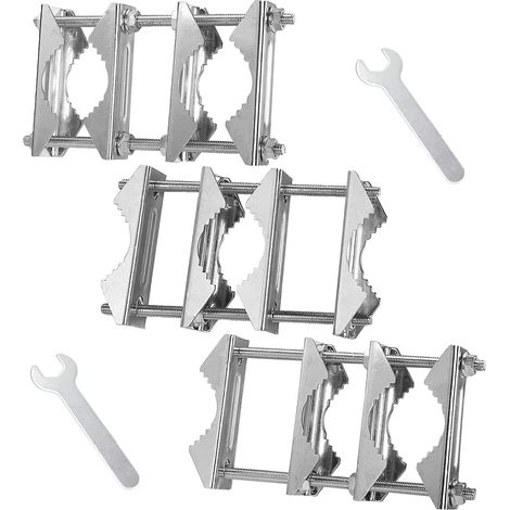 [NIE BENUTZT]3er-Pack V-förmige Mastklemmen für Doppelantennen – 5,5-Zoll-Schrauben und 3 Konfigurationsoptionen – rostfrei – strapazierfähig – Mast-zu-Mast-Montagesatz – für Antennen, Schirme, Wetter