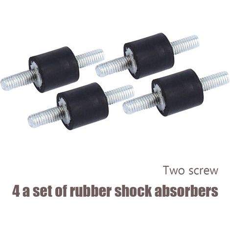 4pcs Supports d'Isolateur en Caoutchouc Supports d'Isolant Anti-vibration M3 8 x 8 en Caoutchouc Isolateur Anti-vibration Bobines Double avec Vis (1/5)