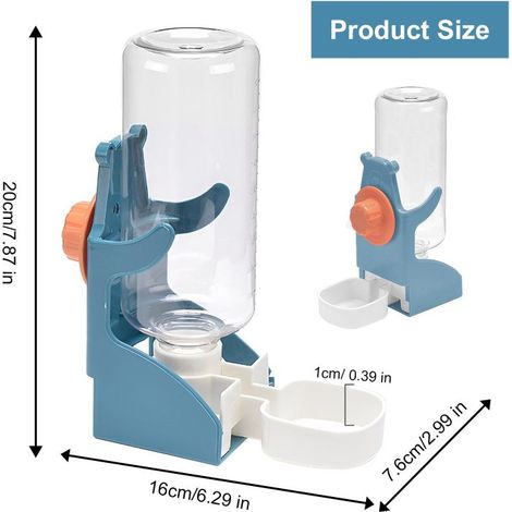 Automatischer Vogelwasserspender: Doppelpackung mit 500 ml Flaschen für Papageien und Sittiche (1/5)