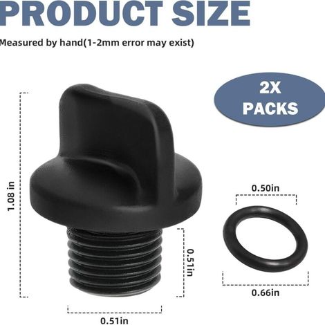 Le bouchon de vidange R0446000 convient aux joints toriques des tuyaux de pompes de piscine et des systèmes de filtration et de purification d'eau. (Vente à l'unité) (1/4)