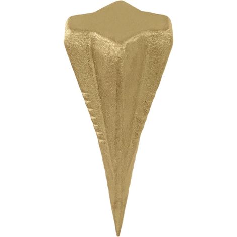 Coin de fendage diamanté, fendeur de bûches robuste en acier à 4 voies pour l'abattage et le fendage du bois - Or, 5 lb (1/5)