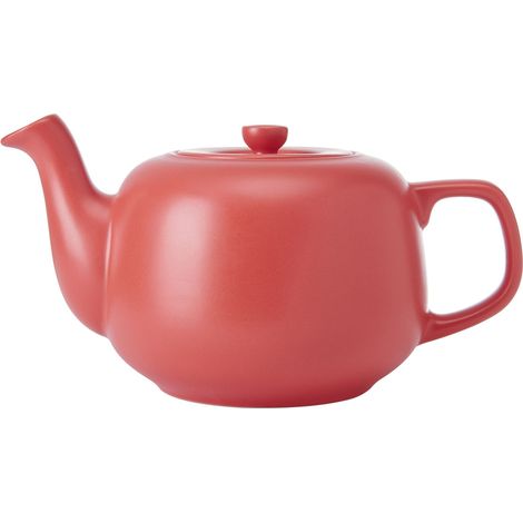 La Cafetière Teiera classica in rosso, teiera tradizionale con comodo manico e beccuccio antigoccia per 4 tazze, adatta alle bustine di tè.