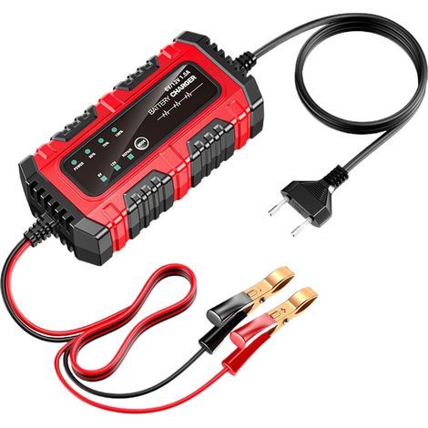 Chargeur À Courant d'entretien - Chargeur Automatique 6V 12V Démarreur - de Batterie pour Moto,pour Bateau, Camping-Car, Camion, Tondeuse, Voiturette De Golf, Vélo, Maritime (1/5)