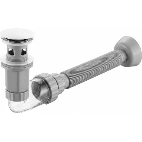 UNIVERSAL CLICK-CLACK WASHBASIN SIPHON REA FLOW WHITE (1/5)