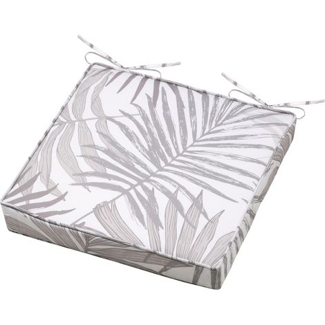 Galette de chaise feuillage Naturel 40x40 cm