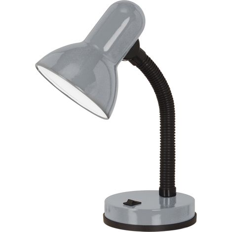 EGLO - BASIC LAMPADA DA SCRIVANIA 30 CM. 1X40W E27 ARGENTO 90977 (1/4)