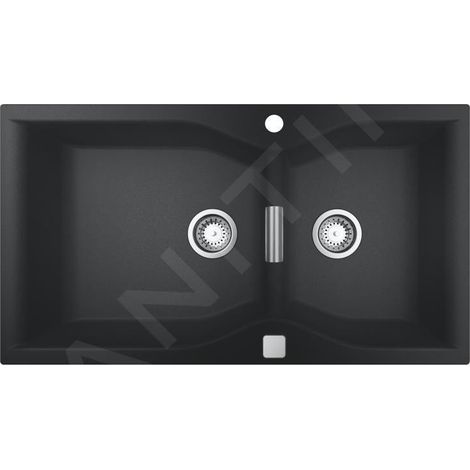 Évier composite K700 31658 2 bacs 900x500mm granit noir