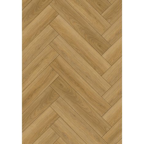 Panneaux vinyles Mexen Chattanooga à chevrons 570 x 95 mm LVT Dryback 2,5 mm, sous-couche PVC, 4 V-Joints, Chêne - F1478-0570-0 (1/2)