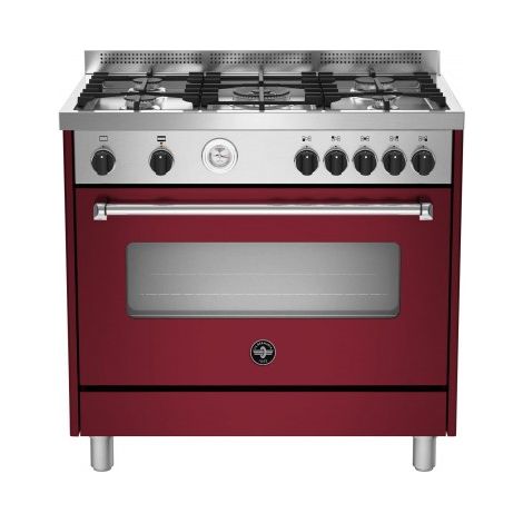 Bertazzoni La Germania Americana AMN965GVIT. Tipo di prodotto: Cucina, Colore del prodotto: Rosso, Tipo di controllo: Manopola. Tipo di piano cottura: Gas, Numero totale di fuochi: 5 Fornello(i), N... (1/3)