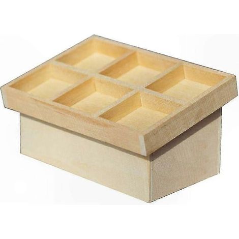 Présentoir de fruits en bois miniature échelle 1/12 avec étagère à légumes pour figurines, décoration micro paysage, accessoire cadeau maison (1/5)