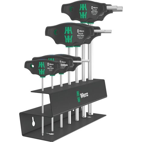 Wera 454/7 HF Set 2 Juego de destornilladores Destornilladores de mango transversal Hex-Plus con función de sujeción - 05023453001 (1/5)