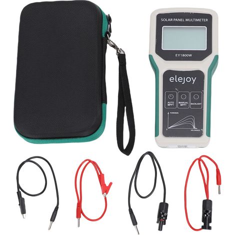 1800W Solar Panel Multimeter Tester, MPPT Photovoltaic Power Meter with LCD Backlight, Automatic/Manual Detection, Measures Open Circuit Voltage, Maximum Point (PMAX) (1/5)