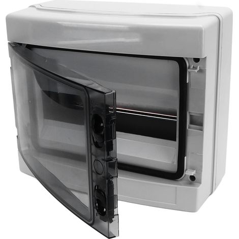 Boîtier de protection de distribution électrique IP65 étanche avec couvercle transparent, boîte de jonction pour disjoncteurs (1/5)