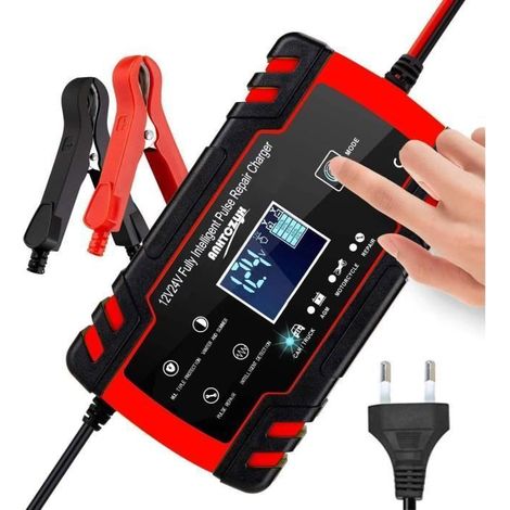 3T6B Chargeur de Batterie de Voiture à Écran Tactile Intelligent,12V/4A 24V LCD Écran avec Protections Multiples Protection (1/4)