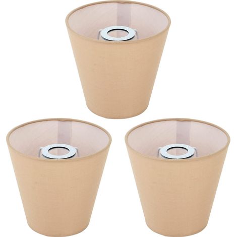 Set di 3 paralumi in tessuto – alta trasmissione luminosa – innovativi – color kaki – antipolvere – leggeri e sicuri – per hotel / studio / club