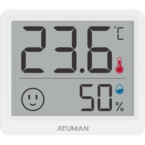 ATuMan THmini Hygrometer für den Innenbereich, 2,5" LCD-Digitalanzeige, Temperatur- und Feuchtigkeitssensor, tragbar