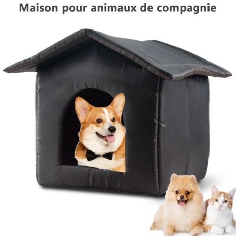 Maison d'extérieur pour chats résistante aux intempéries, Toile Oxford Maison d'intérieur pour chiens,Tente pour chats pliable et résistante aux intempéries, abri pour Chats errants en (1/5)