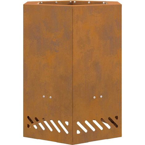 Foyer sans fumée Marron 38 x 38 x 51 cm Acier CFW923173 (1/5)