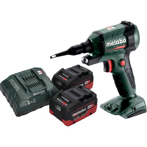 Metabo BP 18 LTX BL Akku Blaspistole 18 V Brushless + 2x LiHD Akku 5,5 Ah + Ladegerät