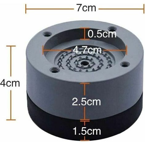 Patins Anti-Vibration Universels 4 Pièces pour Lave-Linge et Réfrigérateur – Stabilisateurs en Caoutchouc Silencieux (1/3)