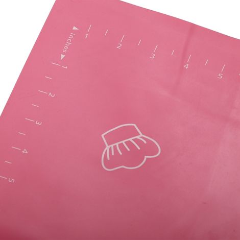 Tapis de pétrissage antiadhésif en silicone avec graduations, accessoire de cuisine et de pâtisserie (rose, 50 x 70 cm) (1/5)