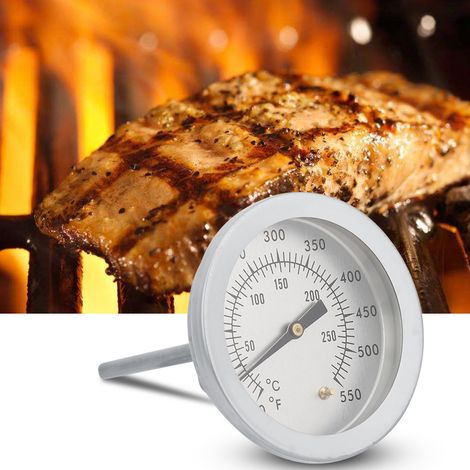 50550℉ Barbecue-Grillthermometer mit analoger Anzeige und Doppelskala (1/5)