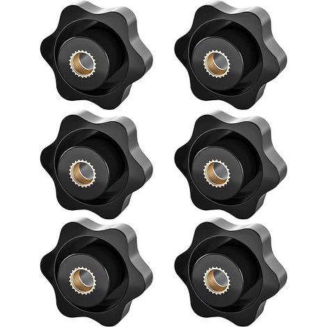 Bouton de serrage M8, écrou étoile, bouton de serrage à filetage moleté, écrou de serrage M8, écrous à tête étoile pour équipements mécaniques, mobilier et électroniques (1/5)