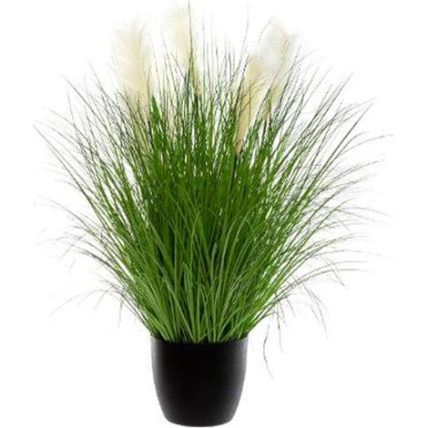 Plante Artificielle en Pot "Bouquet d'Herbes" 105cm Vert (1/2)