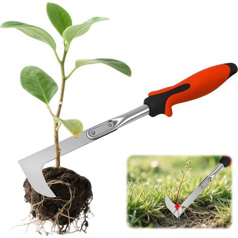 CCYKXA Stainless Steel Manual Weeding Knife, Durable Manganese Steel Hand Weeding Tool, Ergonomic Handle Garden Scraper for Joints, Moss & Weeds