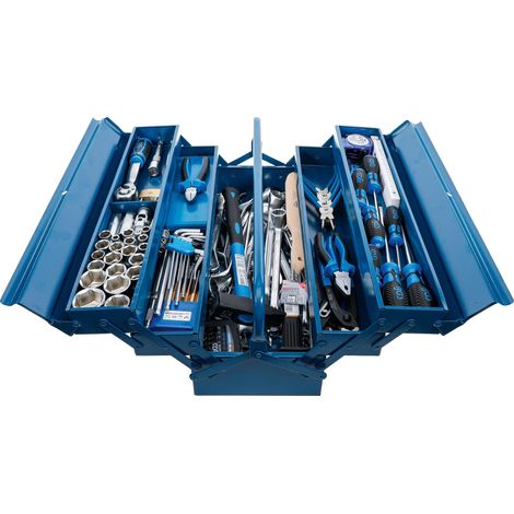 Caisse à outils métallique avec assortiment d’outils 137 pièces BGS (1/5)