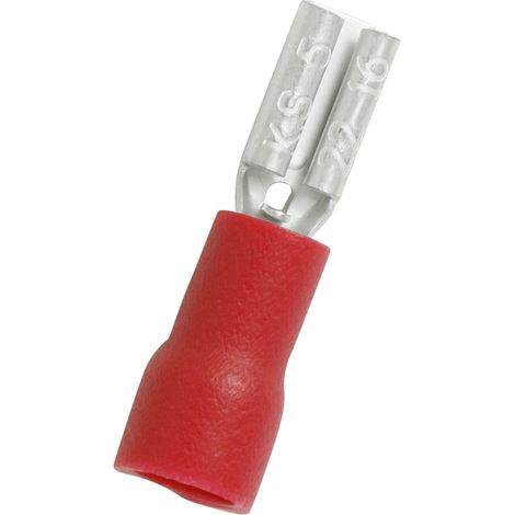 Cosse faston RS PRO, 0,5 1,5 mm2, 22 16 AWG, Isolé, Rouge